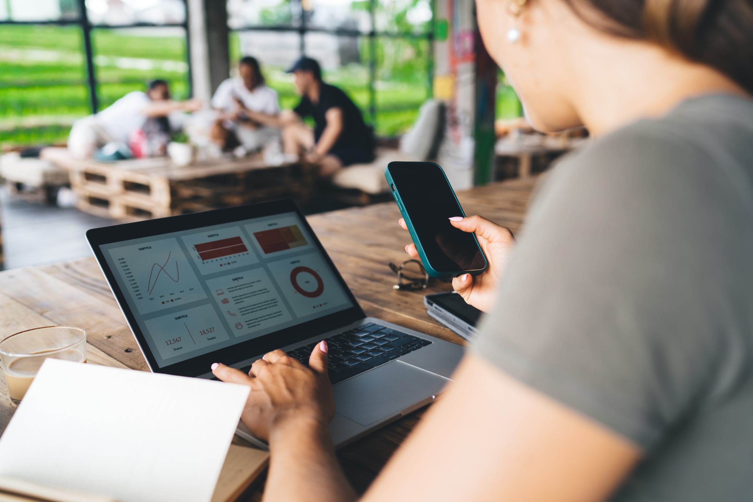 Nonprofit leader using digital tools